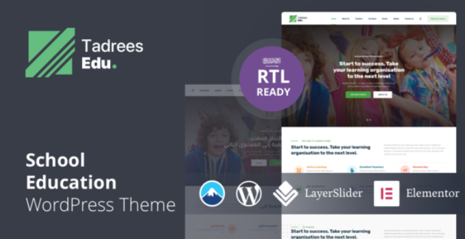 Tadrees - School, Education WordPress Theme
