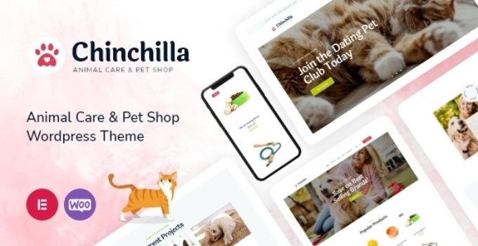 Chinchilla - Animal Care & Pet Shop WordPress Theme