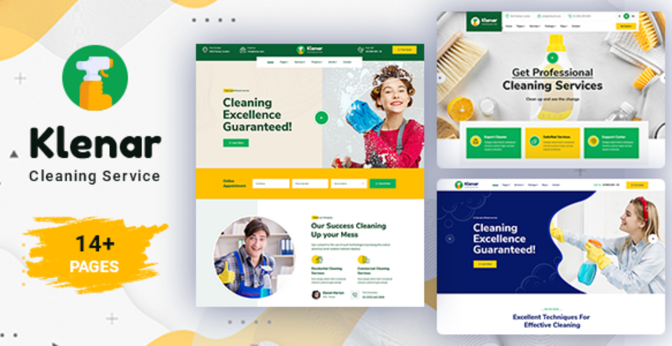 Klenar Cleaning Services WordPress Theme RTL FREE Download Wpnull24