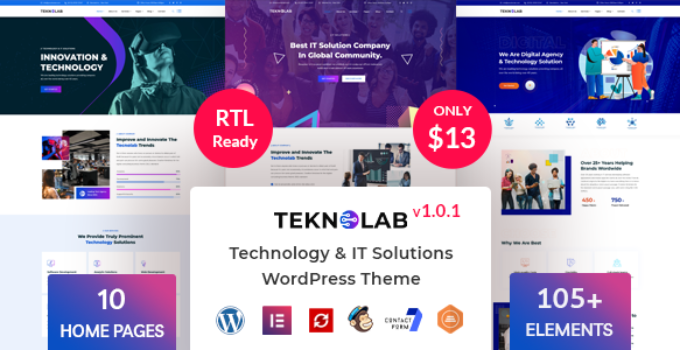 Teknolab - Technology & IT Solutions WordPress Theme