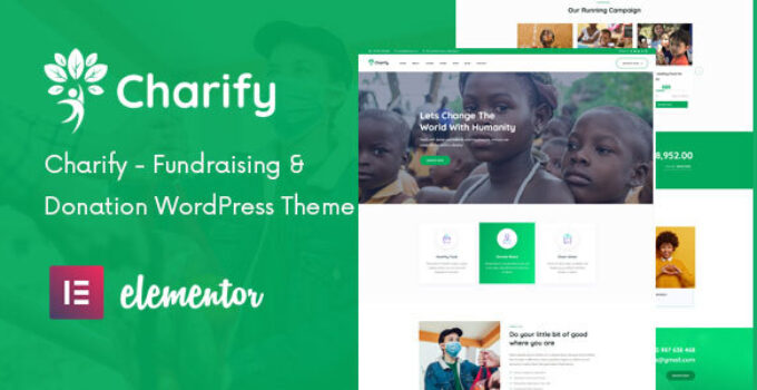 Charify - Fundraising & Donation WordPress Theme