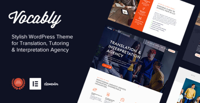 Vocably - Translation & Interpretation Agency Theme