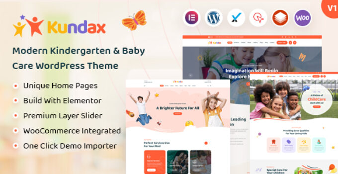 Kundax - Kindergarten & Baby Care WordPress Theme