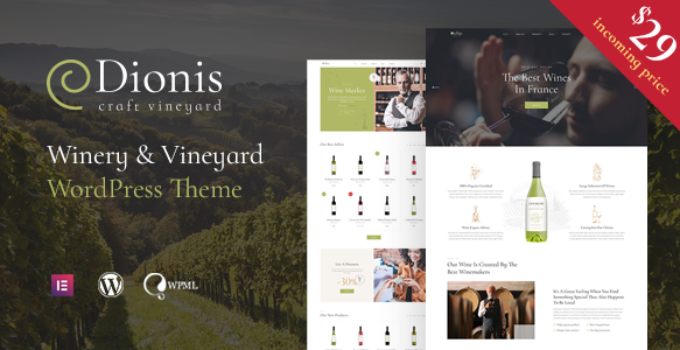 Dionis - Winery & Vineyard WordPress Theme