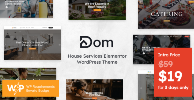 Dom - House Services Elementor WordPress Theme