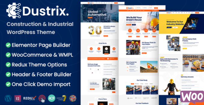 Dustrix - Construction and Industry WordPress Theme