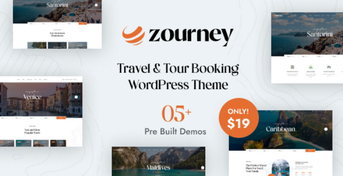 Zourney - Travel Tour Booking WordPress Theme