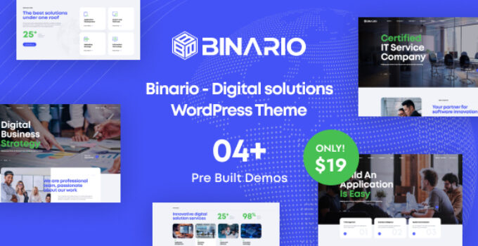Binario - Digital Solutions WordPress Theme