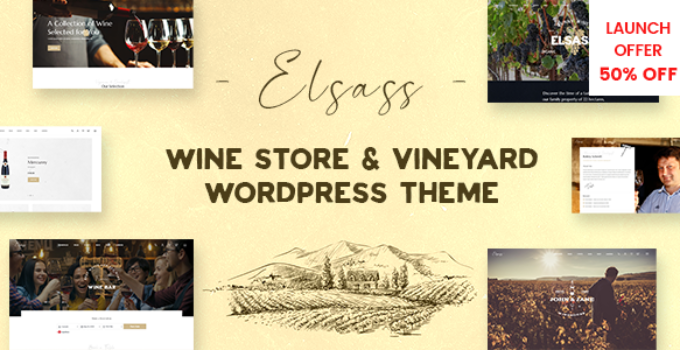 Elsass - Wine Shop and Vineyard WordPress Theme
