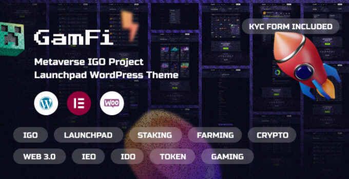 GamFi - IGO Launchpad WordPress Theme