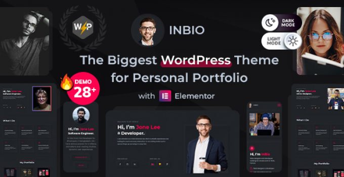 InBio - Personal Portfolio WordPress Theme