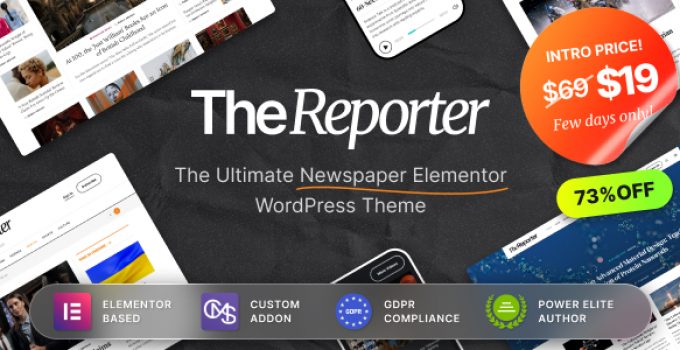 The Reporter - Newspaper Editorial WordPress Theme