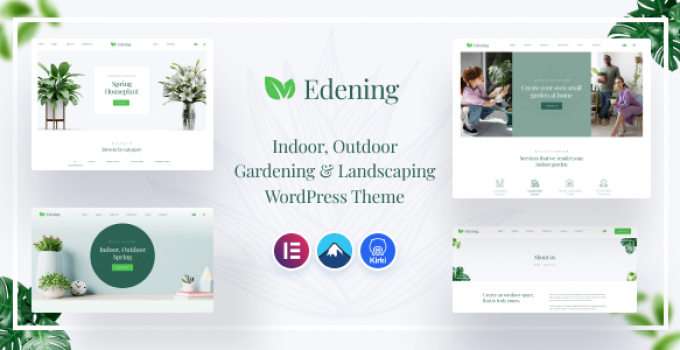 Edening - Landscape Gardening WordPress Theme