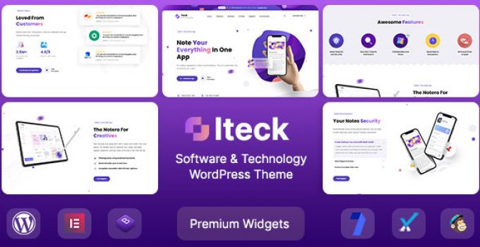 Iteck - Software & Technology WordPress Theme
