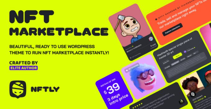 NFTLY - NFT Marketplace WordPress Theme