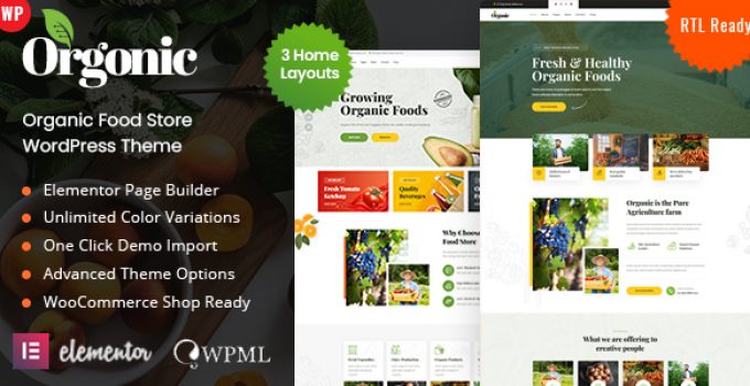 Orgonic - Organic Food Store WordPress Theme