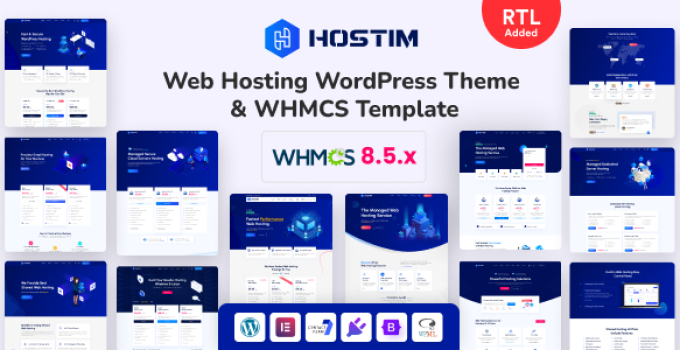 Hostim - Web Hosting WordPress Theme with WHMCS