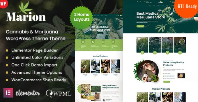 Marion - Cannabis & Marijuana WordPress Theme