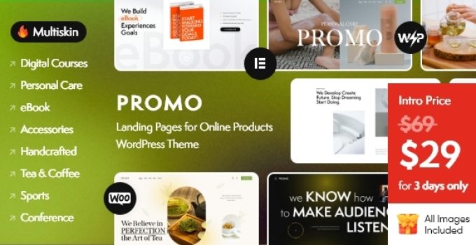 Promo - Landing Pages for Online Products WordPress Theme