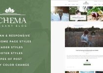 Schema Elegant Responsive WordPress Travel, Food and Health Blog Theme for News & Personal blogging