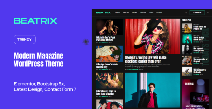 Beatrix - Modern Magazine WordPress Theme