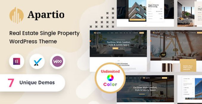 Apartio - Single Property WordPress Theme + RTL