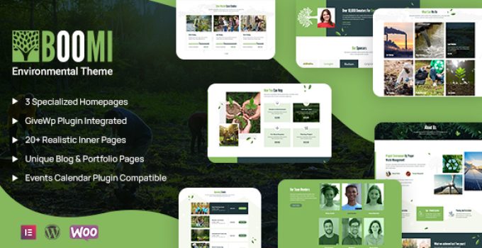 Boomi - Environment & Ecology WordPress Theme