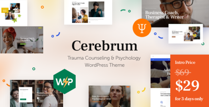 Сerebrum - Trauma Counseling & Psychology WordPress Theme