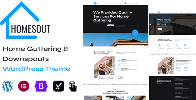 Homesout - Home Guttering & Downspouts WordPress Theme