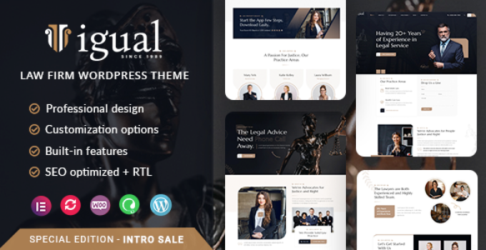 Igual - Law Firm WordPress Theme