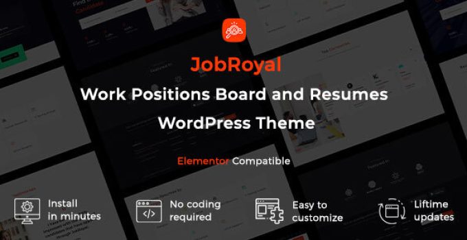 JobRoyal - Work Positions Board and Resumes WordPress Theme