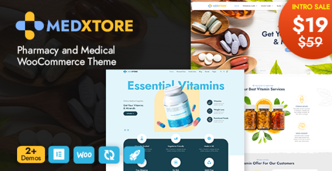MedXtore – Pharmacy and Medical Elementor WooCommerce Theme