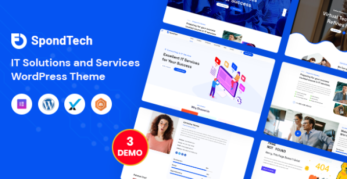 SpondTech - IT Solutions And Services WordPress Theme
