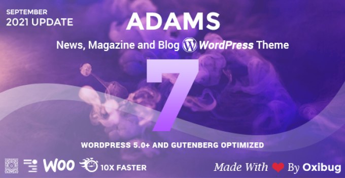 Adams - Responsive Retina WordPress News, Magazine, Blog