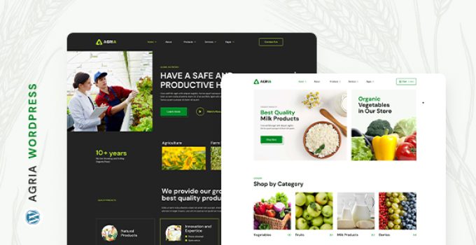 Agria - Agriculture & Farming WordPress Theme