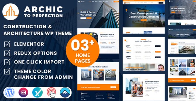 Archic - Construction and Architecture WordPress Theme