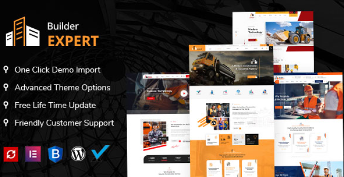 Builder Expert - Construction and Architecture WordPress Theme