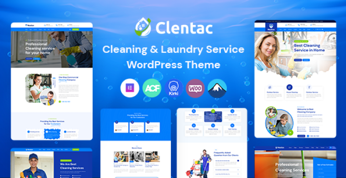 Clentac - Cleaning Services WordPress Theme