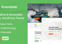 GreenSolar - Alternative & Renewable Energy WordPress Theme