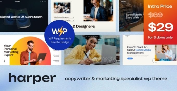 Harper - Copywriter & Marketing Specialist WordPress Theme