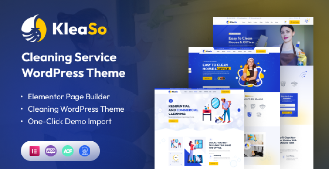 Kleaso - Cleaning Services WordPress Theme