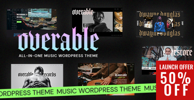 Overable - Professional Music WordPress Theme