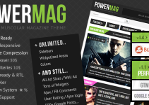 PowerMag: Bold Magazine and Reviews WordPress Theme
