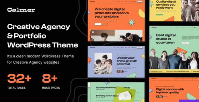 Calmer - Creative Portfolio and Agency WordPress Theme