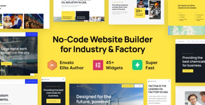 Factiva - Industry & Factory WordPress Theme