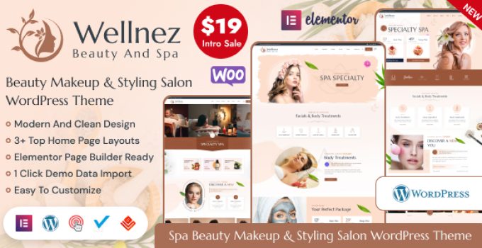 Wellnez – Beauty Spa Wellness Salon WordPress Theme