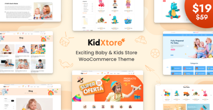 KidXtore - Baby Shop and Kids Store WooCommerce Theme