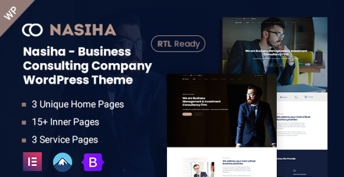 Nasiha – Business Consulting Company WordPress Theme + RTL