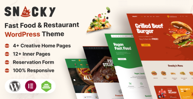 Snacky - Food Restaurant WordPress Theme