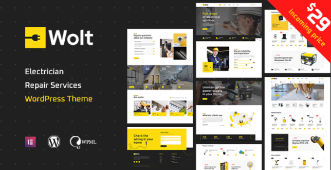 Wolt - Electricity Repair Services WordPress Theme